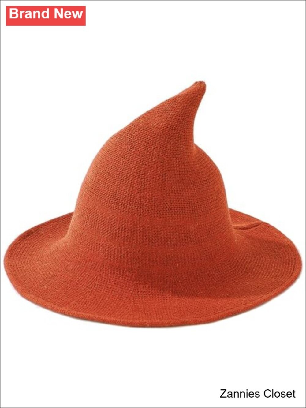 👻 Malaxlx Wool Knit Witch Hat Pointed Wizard Hat for Halloween Party Cosplay